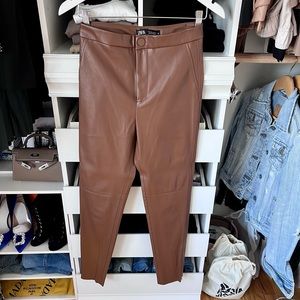 Zara Vegan Leather Skinny pants S